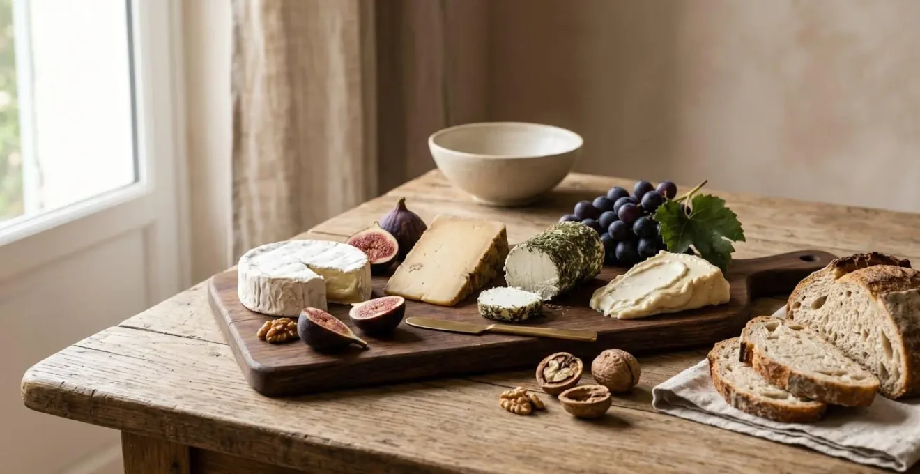 Plateau gastronomique avec sélection de spécialités végétales affinées et accompagnements raffinés