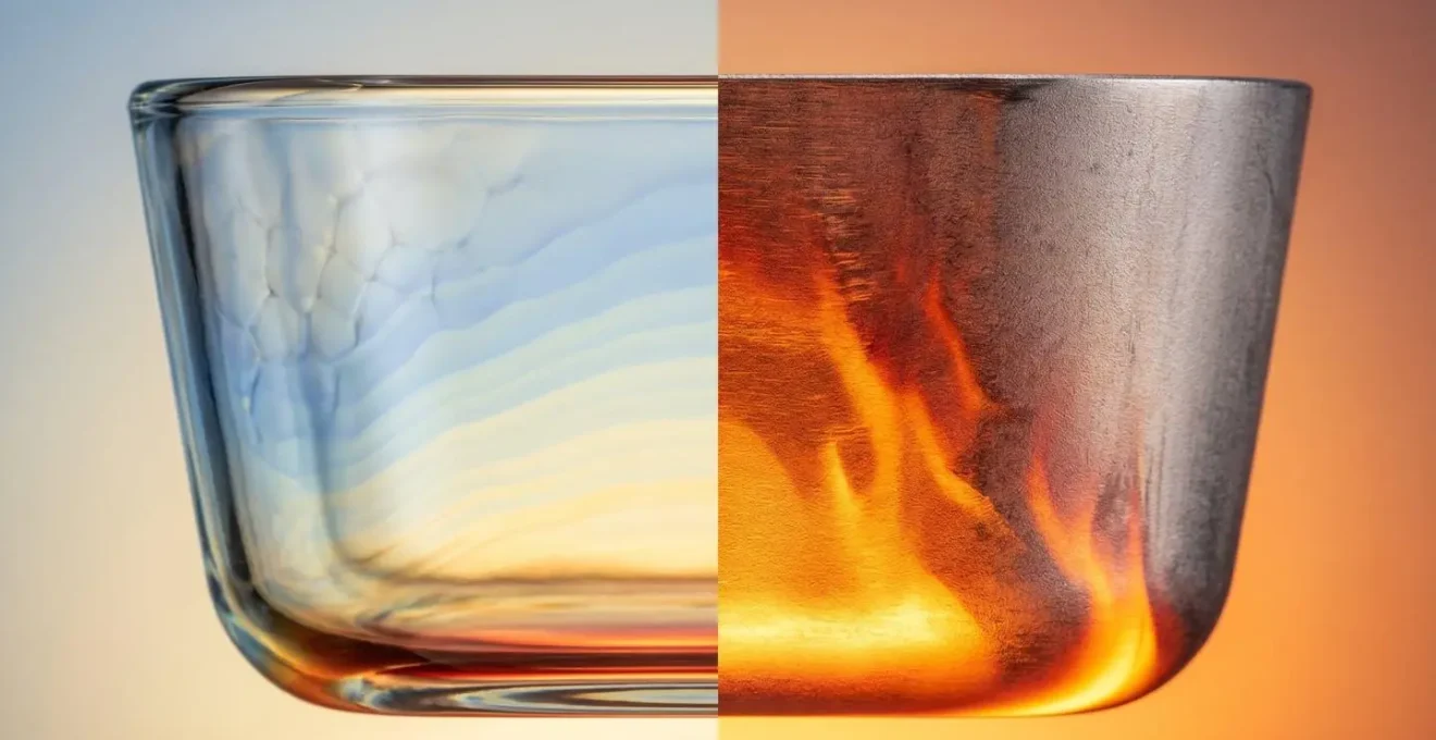 Visualisation macro des différences de transfert thermique entre matériaux de plats à gratin